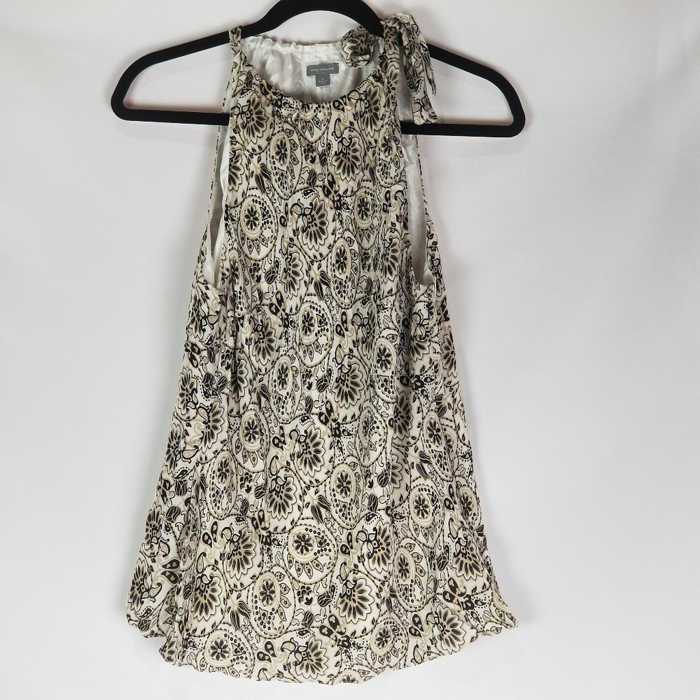 Ann Taylor Sleeveless Side Zip 100% Silk Top Sz 14